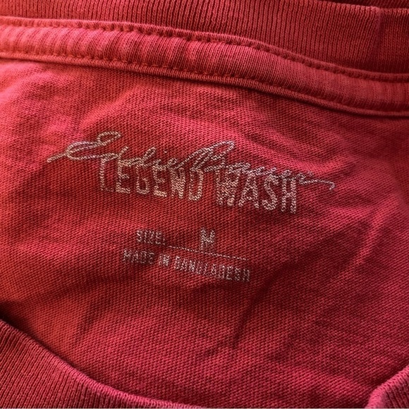 Eddie Bauer Legend Wash Short Sleeve Tee Red Medium - Picture 2 of 4
